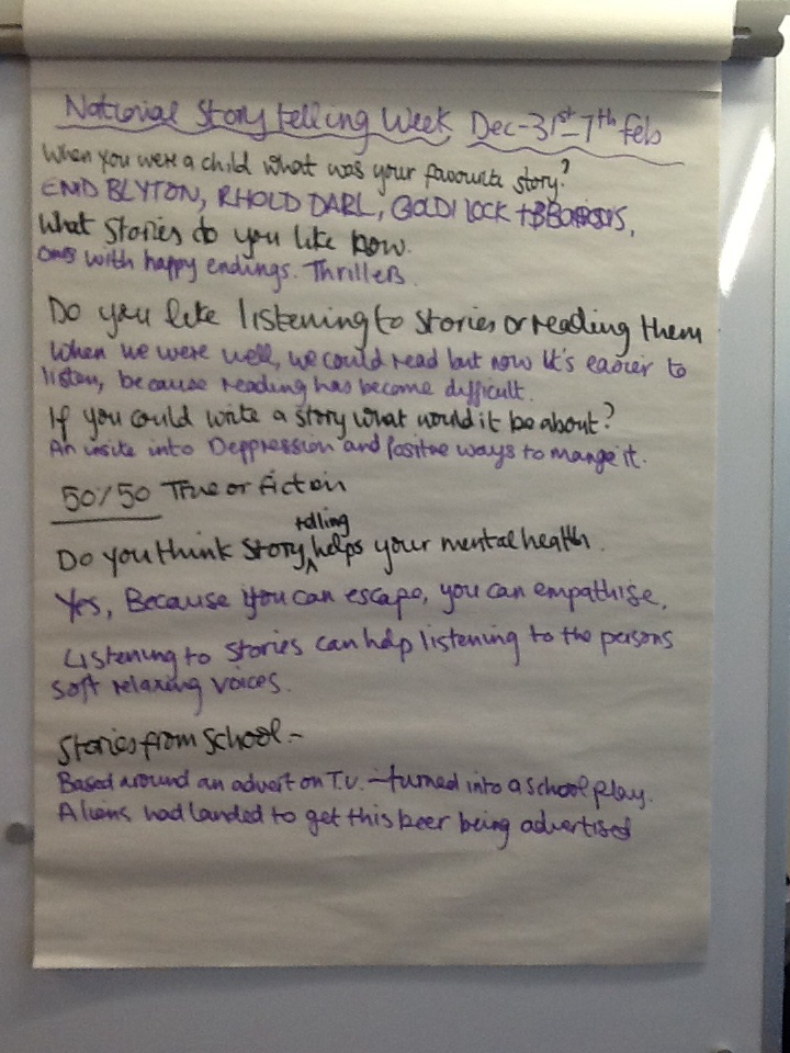 ATS Group work - thoughts on National Story Telling Week